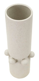 Vaso Ceramica Bubbles Ø15,5x41 cm in Ceramica Crema      