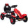 Go-Kart a Pedali per Bambini 121x58x61 cm con Sedile Regolabile in PP e Metallo Rosso