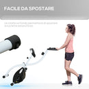 Cyclette Magnetica Pieghevole 97x43x110 cm a 8 Livelli di Resistenza con Seduta Regolabile in Acciaio Nero      