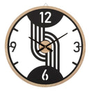 Orologio da Muro Clips 60x2,5x60 cm in Ferro e MDF Nero e Marrone      