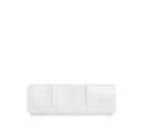Mobile TV Moderno 3 Ante Jupiter 182x44x63 cm Bianco laccato lucido