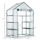 Serra da Giardino 142x73x195 cm Impermeabile e Anti UV Verde