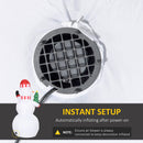Pupazzo di Neve Gonfiabile 93x83x180 cm con Luci LED da Esterno e Interno
