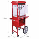 Macchina per Popcorn Acciaio Inox con Carrello