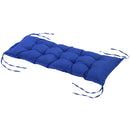 Cuscino per Panchina da Giardino 100x40 cm in Poliestere Blu