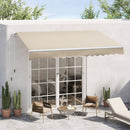 Tenda da Sole Avvolgibile a Parete 3,5x2,5m in Alluminio e Poliestre Beige
