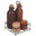 Menage 5 Pezzi in Ceramica con Stand in Metallo VdE Tivoli 1996 Baita Chocolate