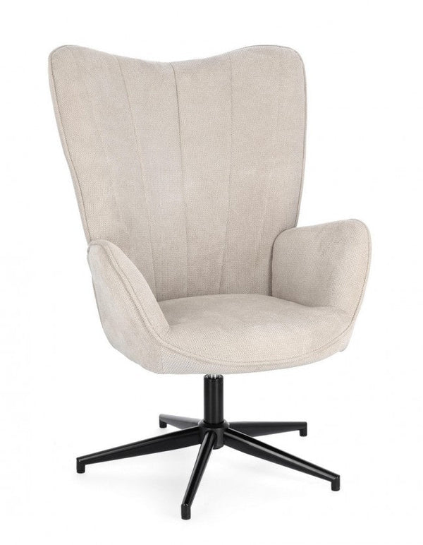 Poltrona Soggiorno 69x72x106 cm Inas in Tessuto Beige online