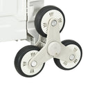 Carrello per Spesa Pieghevole con RuoteSaliscale in Alluminio Bianco      