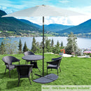 Set 2 Pesi per Ombrellone a Base a Croce 66x47x4,2 cm da 28 kg Totali Design a Ventaglio in Colofonia Bronzo 