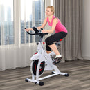 Spin Bike per Spinning Professionale con Schermo LCD Bianco 105x49x119 cm 