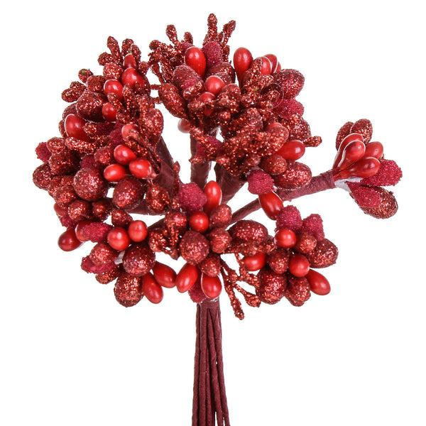 Set 12 Pick Bacche H12 cm Rosso prezzo