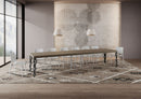 Tavolo Allungabile 140-400x90x77 cm Karamay Premium Tortora Telaio Antracite 