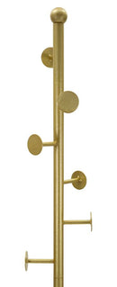 Appendiabiti da Terra Shelf 40x35x176 cm in Metallo e Marmo Artificiale Oro e Bianco      