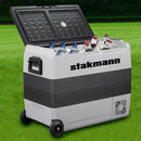 Frigo Congelatore 60 L  Compressore Portatile con Ruote AC/DC 12V/24V Frigorifero 220V Bianco e Grigio      