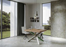 Tavolo Allungabile 120/380x90 cm Volantis Quercia Natura Gambe Multicolore 4/A      
