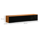 Mobile TV Sospeso 160x35x30 cm in Truciolato Marrone e Nero