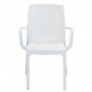 Sedia indiana 57x59x86 h cm in Wicker Bianco