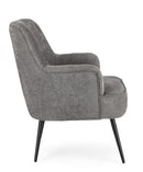 Poltrona Soggiorno 60x67x79 cm Adeline in Tessuto Frost