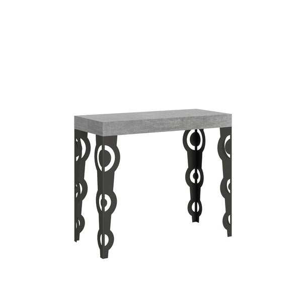 Consolle Allungabile 90-300x40x77 cm in Nobilitato Grigio prezzo