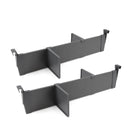 Set di Divisori Casseti Vertex-Concept L600 Grigio Antracite Alluminio e Tecnoplastica Emuca