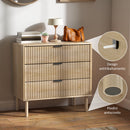 Cassettiera 3 Cassetti 80x40x77,5 cm in Stile Nordico in Legno Rovere  