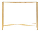 Console Butterflies Glass 100x35x80 cm in Ferro e Vetro Oro      
