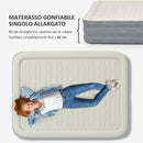 Materasso Gonfiabile Singolo con Pompa di Gonfiaggio Inclusa e Borsa 92x203x46 cm Beige