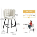 Set 2 Sgabelli 52x53x93 cm in Poliestere e Acciaio Bianco e Nero