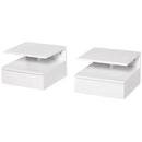 Set 2 Comodini Sospesi 35x32x22,5 cm in Legno Bianco
