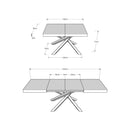 Tavolo Allungabile 140-244x90x77 cm Volantis Noce   