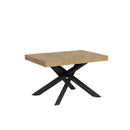 Tavolo Allungabile 140-400x90x77 cm Volantis Quercia Natura Telaio Antracite  