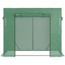 Serra da Giardino 200x77x148-169 cm 2 Finestre e Copertura Rinforzata in Acciaio e PE Verde