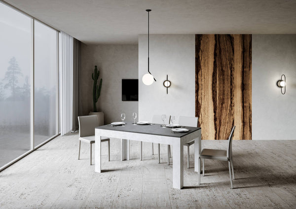 Tavolo Allungabile 160-220x90x77 cm Bibi Mix Antracite Spatolato sconto
