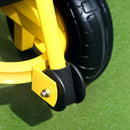Carrello da Giardino 104x54x51 cm Capacità 200 kg con Pareti Laterali Rimovibili in Acciaio Nero e Giallo 