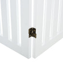 Cancelletto di Sicurezza Pieghevole per Animali Domestici 203,2x1,8x91 cm in Legno  Bianco