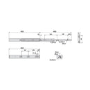 Kit Guide per Cassetti a Sfera 45 x 450 mm Estrazione Totale Chiusura Soft Zincato 5 Pezzi Emuca
