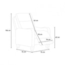 Poltrona Relax Reclinabile Manuale 106x74x74 cm in Tessuto Grigio