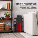 Panca Palestra Pieghevole Addominali Multifunzione Inclinabile con Schienale Regolabile a 6 Livelli Nero      