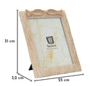 Cornice Sand 25x3,2x31 cm in Resina e Vetro Beige      