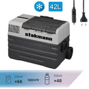 Frigorifero per Auto Barca Camper 42L con Compressore AC/DC 12V e 220V Portatile con Maniglia Grigio