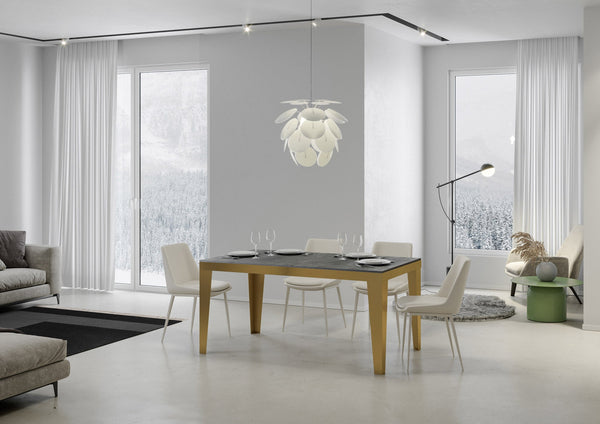 acquista Tavolo Allungabile 180-440x90x77 cm Flame Evolution Cemento