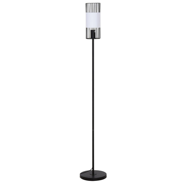 Lampada da Terra Tripode in Acciaio con Paralume Ø23x147,5 cm Nero e Bianco online