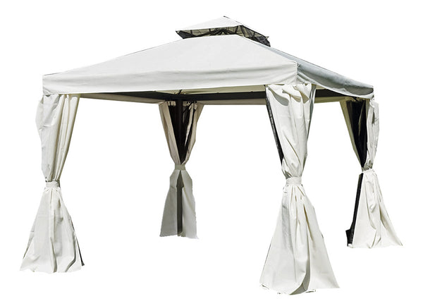 prezzo Gazebo da Giardino in Alluminio 3X3m Vorghini Blind Ecrù
