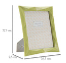 Cornice Greeny 26,8x2,5x31,5 cm in Resina e Vetro Verde      
