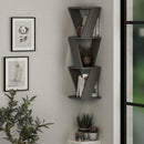 Libreria angolare 22x22x85 cm pensile Zena antracite