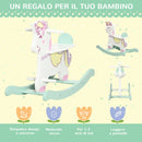 Cavallo a Dondolo per Bambini 68x27x47,5 cm con Maniglie e Pedali in MDF