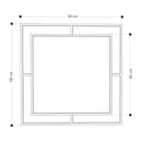 Specchio quadrato 58x58 cm Corner con doppia cornice in metallo nero
