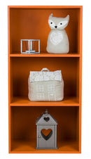 Libreria Modulare 3 Ripiani 40x29,5x80 cm in Pannello Truciolare Arancione