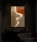 Stampa con LED su Tela Abstract 80x4x120 cm in Tela e Plastica e MDF Multicolor      
